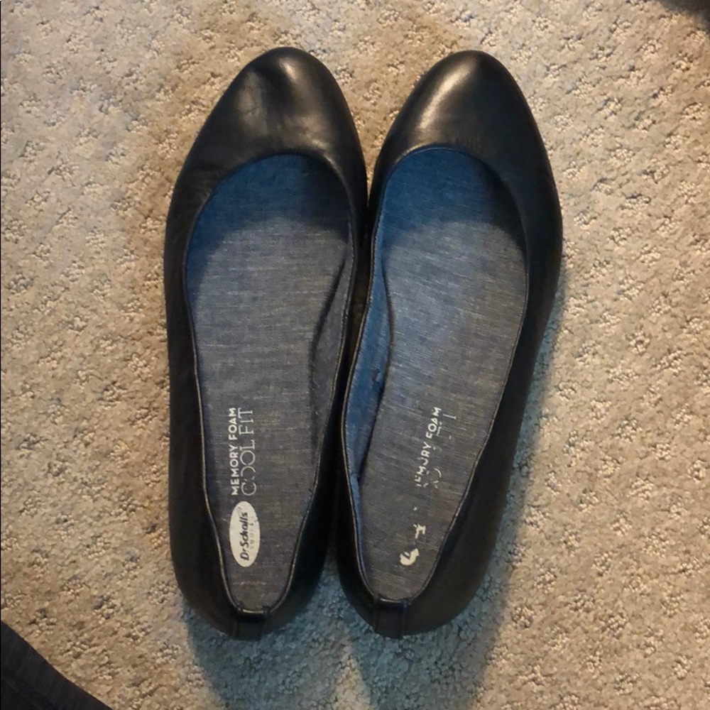 Black flats, memory foam bottom